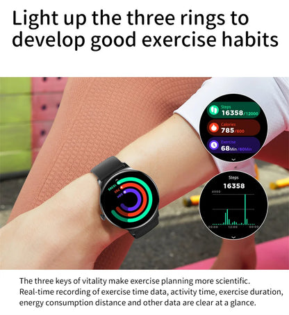 New Ultra Thin Smart Watch Women Screen Always Display Time Sports Bracelet Bluetooth Call Fashion Smartwatch