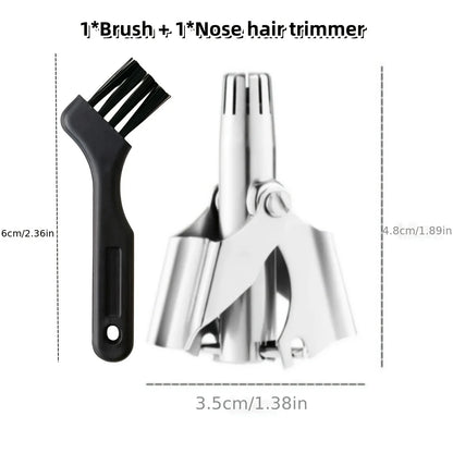 LISI Nose Hair Trimmer for Men Stainless Steel Manual Shaver Suitable for Nose Hair Razor Washable Portable Ear Hair Trimmer