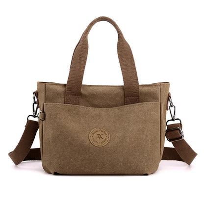 2025 NEW Top-Handle Bag For Women Shoulder CrossBody Bag Vintage Canvas Ladies Tote Messenger Bag Small Female Travel Handbag