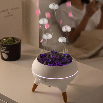 Dynamic Jellyfish Air Humidifier Essential Oil Diffuser with Colorful Night Lights Aromatherapy Diffuser for Home Bedroom Office