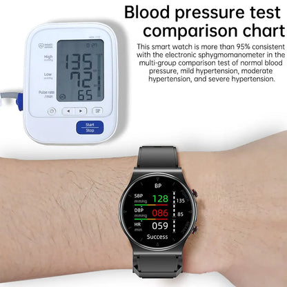 P70 Smart Watch Air Pressure Pump Blood Pressure Medical Grade ECG+PPG Heart Rate Blood Pressure Measurement Elder Health Watch
