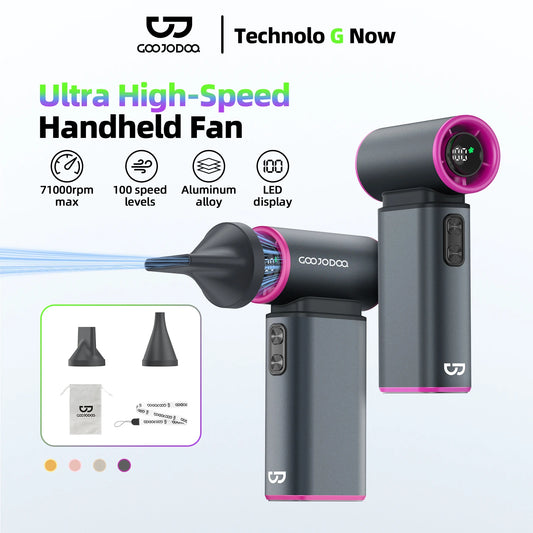 Ultra High Speed Kipas 6000mAh 3-in-1 Kipas Hapus debuKipas Maximum Speed 71000RPM 100-grade Aluminum Alloy LED Display