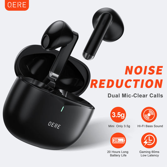 Bluetooth Wireless Headphones,QERE E28,NEW TWS 5.3,HD Microphone,HIFI Earphones,13m Driver,60ms Low Latency,4 Mics+ENC Call