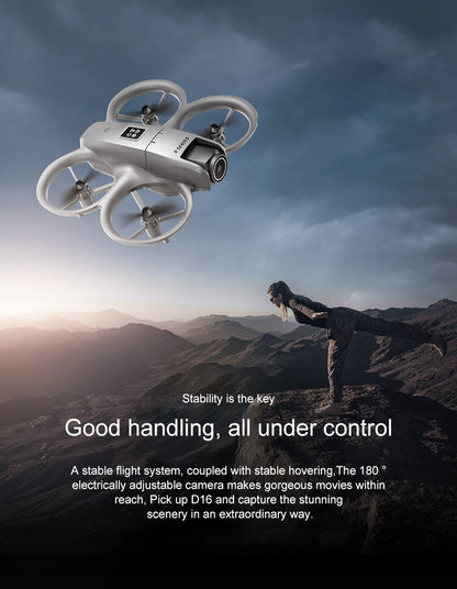 2025 NEW D16 Mini Drone 8K WIFI GPS Professional HD Aerial Photography Remote Control Aircraft HD Dual Camera Quadcopter Toy UAV