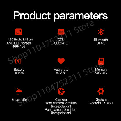 5g Full Netcom Smartwatch 1.508 inch Amoled HD Screen inset 4g/5g Sim Card GPS WIFI IP68 Waterproof Swimming  Sport Smart Watch