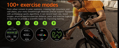 2025 New Premium GPS Smart Watches Outdoor Altimeter Barometer AMOLED Screen Built-in GPS Compass Military Sports Smartwatch Men