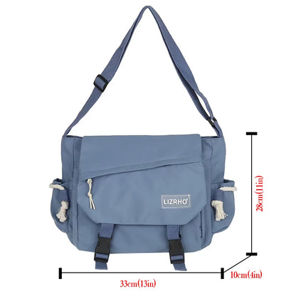 Women's Nylon Handheld One Shoulder Versatile Large Capacity Crossbody Bag Retro Work Travel