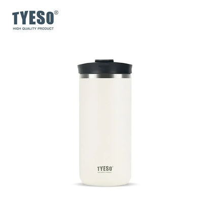 Tyeso French Press Thermoses Travel Mug 304 Stainless Steel Portable Cold Brew Coffee Maker Tea Infuser Double-Wall Insulated