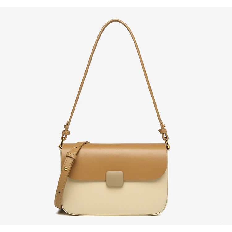Luxury handbags female crossbody bags Tofu small square shoulder bag, Women bags new fashion 2025 genuine cowhide leather satchel
