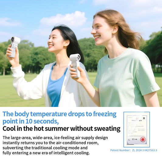 Mini Handheld Fan 4000mAh Pocket Portable High-speed Brushless Motor With Digital Display Outdoor Travel Cooling Turbo Jet Fan