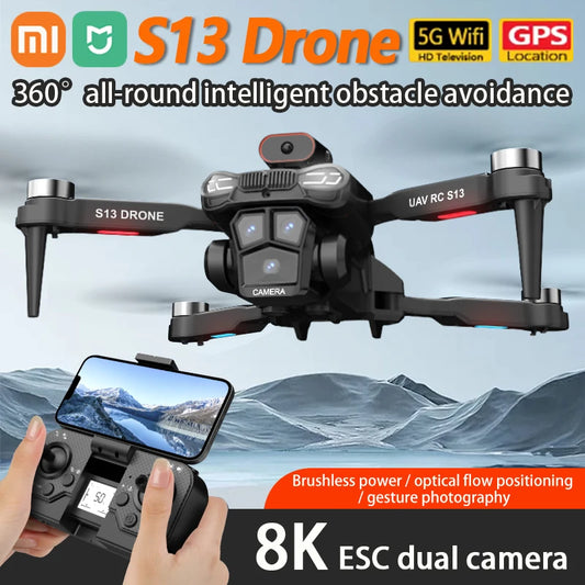 Xiaomi Mijia S13 Drone 8K Professional Dual Camera GPS FPV Brushless Motor Optical Flow Hovering Foldable Quadcopter.