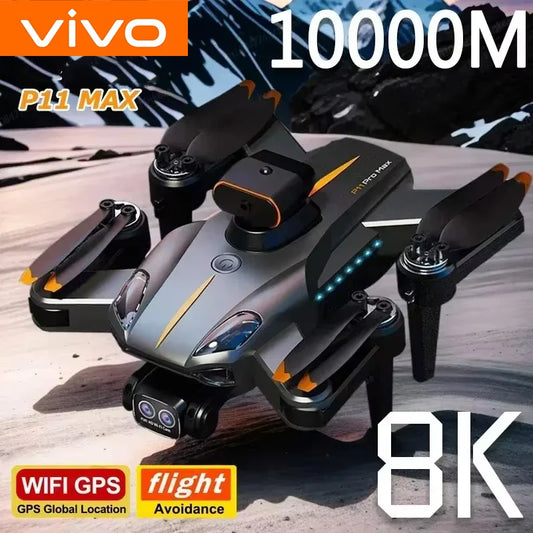 VIVO P11 Max Drone 8K 5G GPS Professional HD Aerial Photography Dual Camera Obstacle Avoidance Brushless Quadrotor 1000M