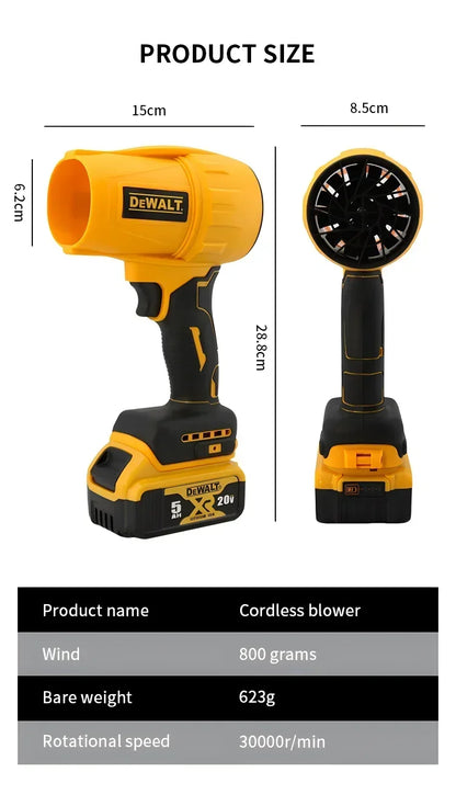 Dewalt 30000RPM Brushless  Air Blower Cordless Turbo Fan Handheld Violent Fan Dryer 20V Rechargeable Dust Blowing Tool 2025 New