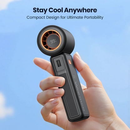 Warmco Portable Handheld Fan, 5000mAh Powerful Mini Turbo Fan, 13000 RPM High Speed USB Rechargeable for Travel & Outdoor