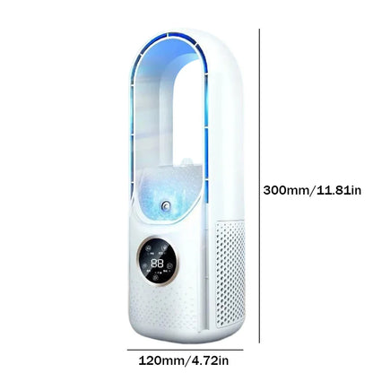 Electric Bladeless Fan USB Air Cooling Fan Mini Air Conditioner Venty Fan Portable Desktop Fanless Blade Cooler