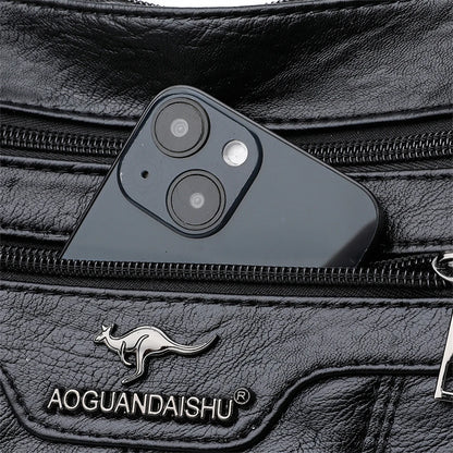 Soft Leather Women Bag Branded Designer Ladies Handbag Purses, Luxury Female Shoulder Bag Large Capacity Crossbody Bags Sac