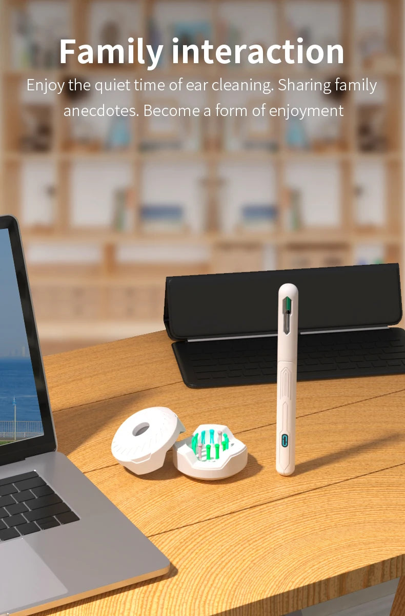 Ear Cleaner with Camera Set Ear Sticks Otoscope USB C Charging Endoscope Wax Removal Tool Earpick MIni Camera Ear Cleaning Set