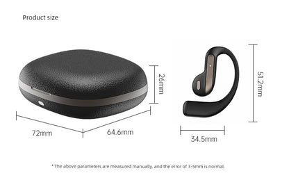 2025 New Arrival Half in-Ear Wireless Bluetooth Headset Ultra-Long Life Battery Non in-Ear Noise Reduction Sports Running for a Long Time without Pain