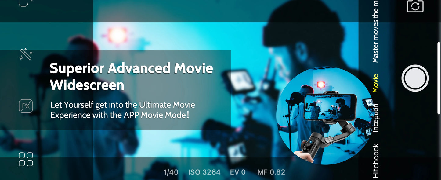 AOCHUAN Smart XPro Smartphone 3 Axis Gimbal Stabilizer For iPhone and Android Smartphone Shooting Video with Fill light Effects