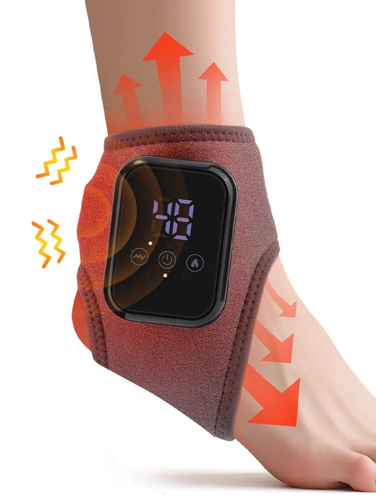 ChiJiaoDr Electric Heating Ankle Care Home Massager Foot Therapy Hot Compress Pain Relief Rehabilitation Protective Equipment