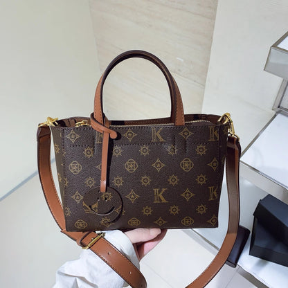 Classic Leather Tote Bag For Ladies, Shoulder Strap And Spacious, Elegant Popular Handbag By Luxury Brand For Women