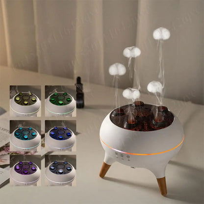 Dynamic Jellyfish Air Humidifier Essential Oil Diffuser with Colorful Night Lights Aromatherapy Diffuser for Home Bedroom Office