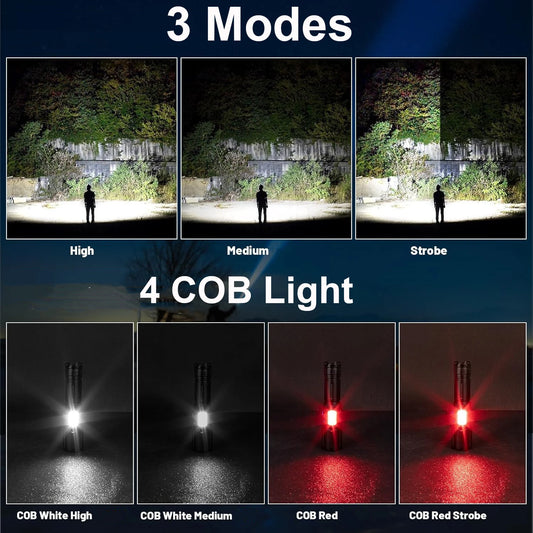 Super Powerful Led Flashlights High Power Rechargeable Torch Light Built-in Battery For Fishing Hunting Camping Lantern