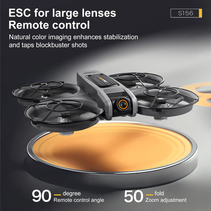 2025 S156 Mini Drone 8K HD Aerial Photography Dual-Camera Dron With Screen Omnidirectional Brushless Motor Drone RC