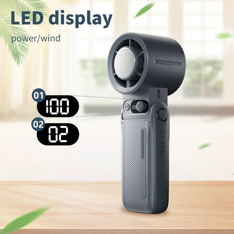Portable Mini Refrigeration Handheld Fan 199 Speed Stylish Manual Adjustable fan USB rechargeable fan