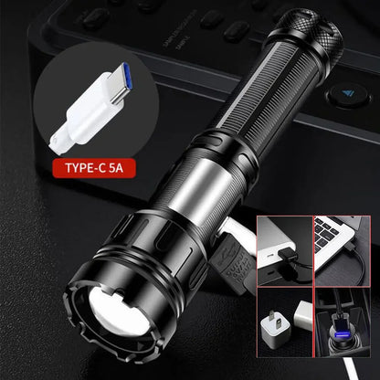 1000000LM Most Powerful Led Flashlight Rechargeable LED Flashlights High Power Zoom Torch Long Range 3000m Tactical Lantren