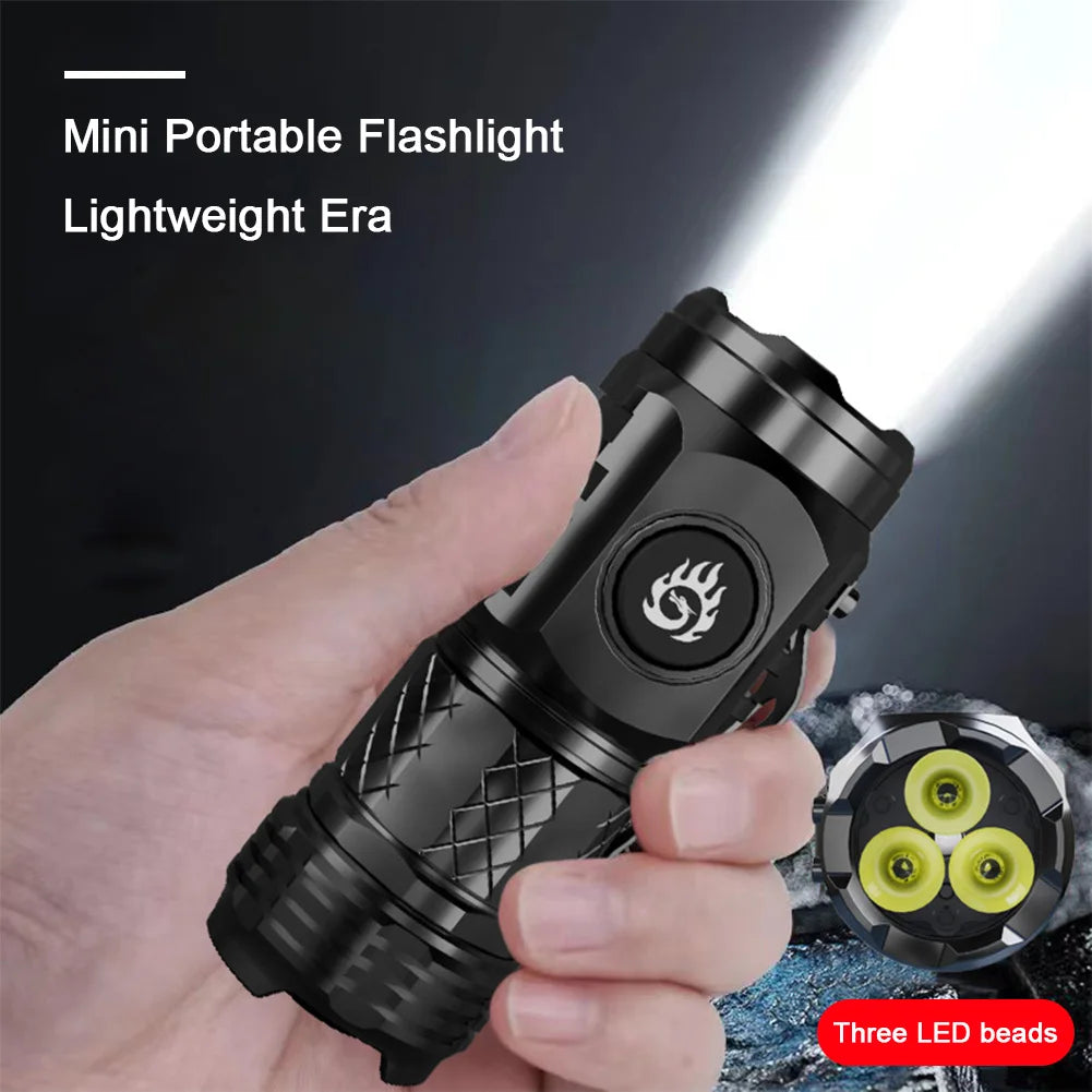 High Power LED Flashlight Torch 20W Ultra Powerful LED Flashlight USB Rechargeable LED Tactical Flashlights for Hiking Exploring