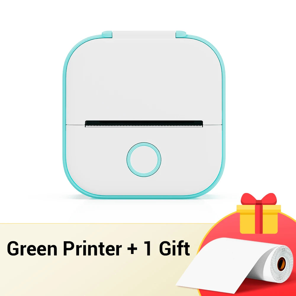 T02 Portable Printer Phomemo Mini Sticker Printer Self-adhesive Labels Inkless Sticker Printer for Journal, Notes, Photo, DIY