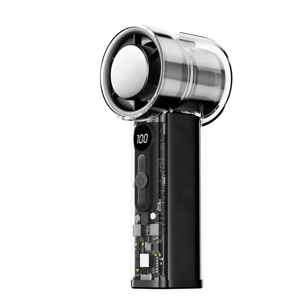 2025 Portable Handheld Fan - 100-Speed Turbo Cooling, 3000mAh Rechargeable, High Wind Outdoor Mini Fan with Adjustable Airflow