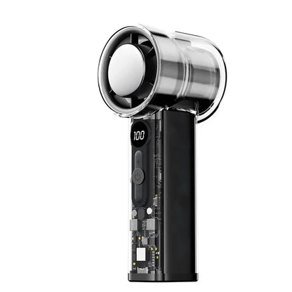 2025 Portable Handheld Fan - 100-Speed Turbo Cooling, 3000mAh Rechargeable, High Wind Outdoor Mini Fan with Adjustable Airflow