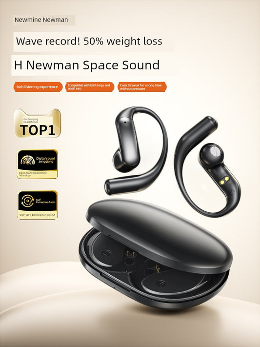 2025 New Arrival Half in-Ear Wireless Bluetooth Headset Ultra-Long Life Battery Non in-Ear Noise Reduction Sports Running for a Long Time without Pain