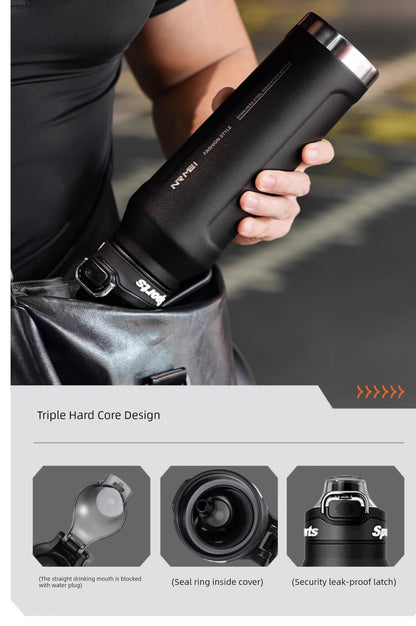 Japanese Style New Vacuum Cup Large Capacity Cold Cup SUS316 Stainless Steel Outdoor Sports  Water Cup Portable Student