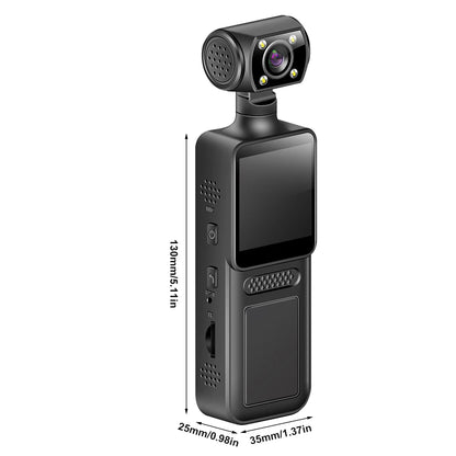 128GB 4K Ultra HD Action Mini Camera 180 Rotatable Vlog Wifi Sports Cam Waterproof Case Helmet Travel Bicycle Driver Recorder