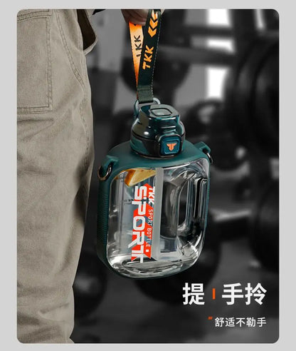 Big Capacity Sports Bottle New Tritan Water Kettle Drink Bottles Outdoor Fitness Space Cup GYM Kettle BPA FREE 1L/1.6L/2L