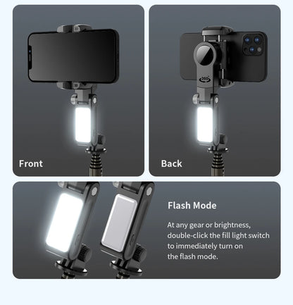 Q18 Desktop Following the shooting Mode Gimbal Stabilizer Selfie Stick Tripod with Fill Light for Smartphone