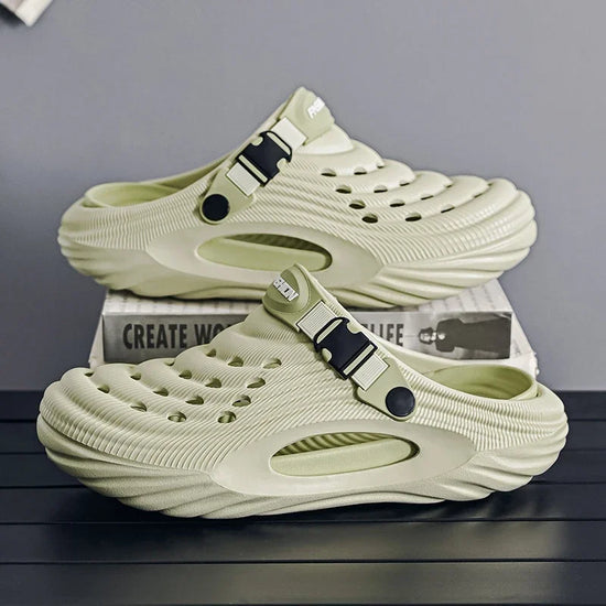 2026 Summer Slippers for Men Driving Dual-Purpose Clogs Soft Sole Outer Wear Home Casual Coconut Sandals