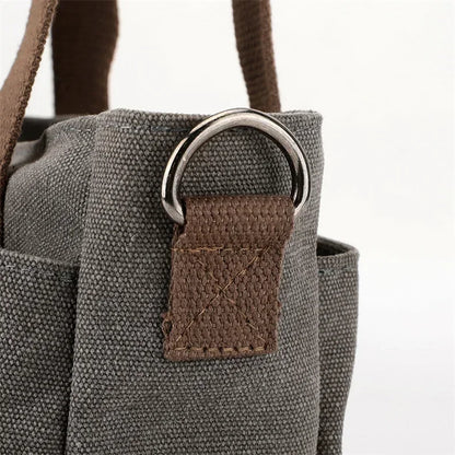 2025 NEW Top-Handle Bag For Women Shoulder CrossBody Bag Vintage Canvas Ladies Tote Messenger Bag Small Female Travel Handbag