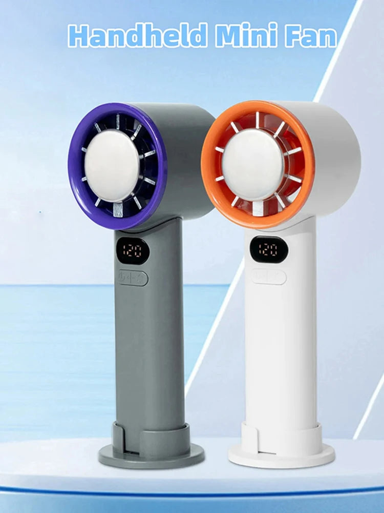 Xiaomi 3000mah Handheld Mini Fan Electric Hand Fans Ice Compress High-Speed Cooling USBRechargeable Portable LED Digital Display