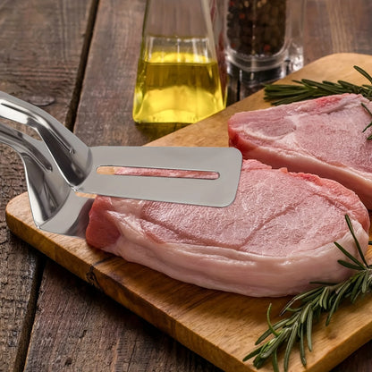 1/2/4Pcs Stainless Steel Steak Clips Multifunctional Spatula Double-Sided Cooking Tongs For Fish Meat Pizza Kitchen Baking Tools