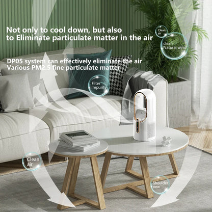 Electric Bladeless Fan USB Air Cooling Fan Mini Air Conditioner Venty Fan Portable Desktop Fanless Blade Cooler