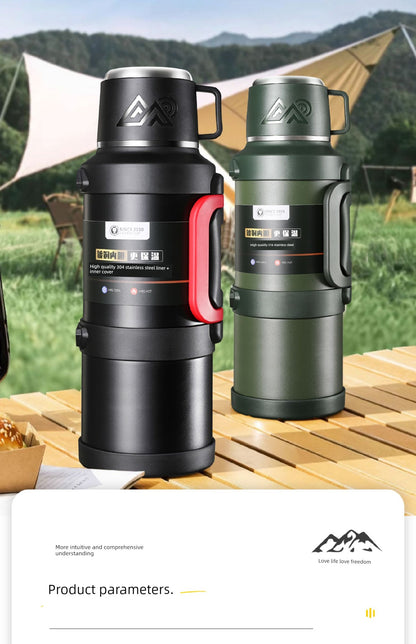 2024 Thermal Pot Large Capacity Men Outdoor Thermal Cold Preservation Dual Use Water Cup