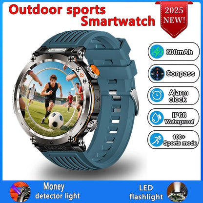 Smart Watch HT30 Bluetooth Call Men Outdoor Sports Fitness Compass Heart Rate Health Monitoring 600mAh Large Battery Smartwatch