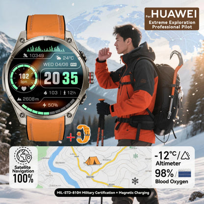 2025 New Premium GPS Smart Watches Outdoor Altimeter Barometer AMOLED Screen Built-in GPS Compass Military Sports Smartwatch Men