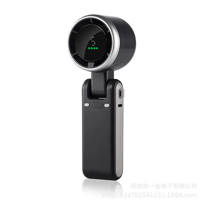 Handheld Mini Fan Small Pocket Electric Adjustable Turbo Low Noise Outdoor Office Camping Fan Rechargeable 5 Speed  Air Cooler