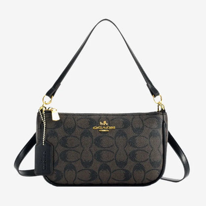 Ladies Classic Geometry Pattern Multifunctional Crossbody Bag 2025 Women's Handbag Fashionable Printed Shoulder Bag PU Leather