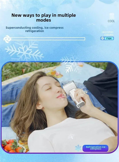 2025 Portable Handheld Fan - 100-Speed Turbo Cooling, 3000mAh Rechargeable, High Wind Outdoor Mini Fan with Adjustable Airflow